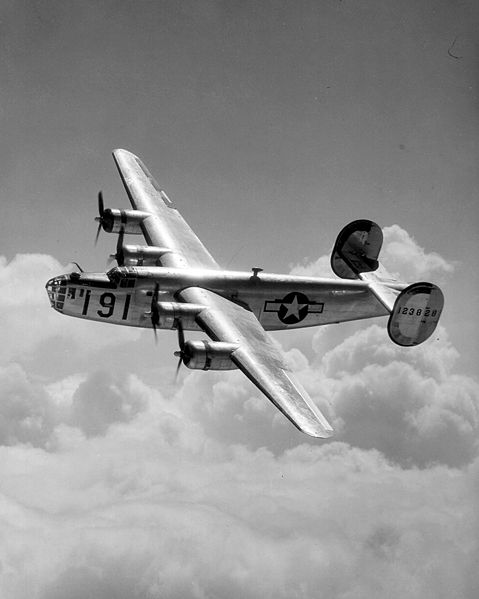 The B 24 Liberator, the model flown by Louis Zamperini during World War II. He also used a B 24D Green Hornet.