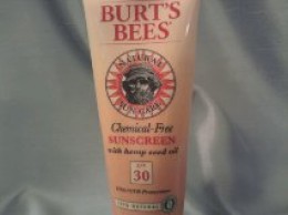 Burt's Bees Chemical Free Sunscreen. 