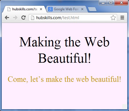 Webpage without using the Google web fonts
