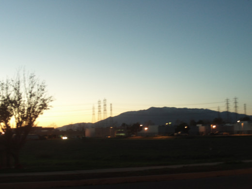 Mount Baldy at sunset.