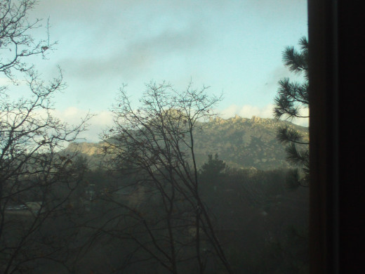 The fog raiding above the Pinnacles.