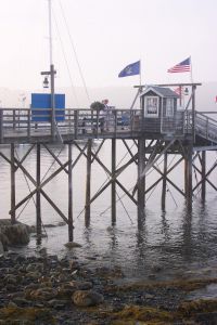 Bar Harbor Pier at low tide. Bar Harbor Pier at low tide.