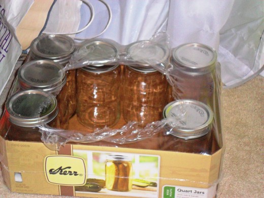 We used quart size mason jars