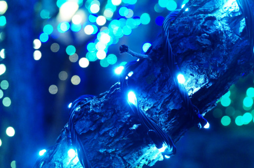 Blue Christmas Lights