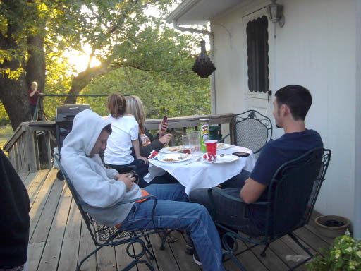 Hanging out on the deck, visiting or playing games helps a host feel included and important.  