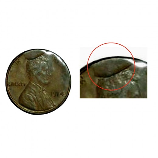 1974 cud mint error Lincoln cent 