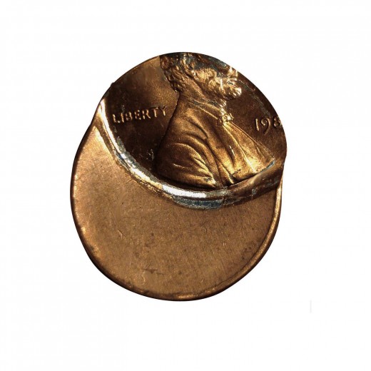 1980’s 50% off center Lincoln cent 
