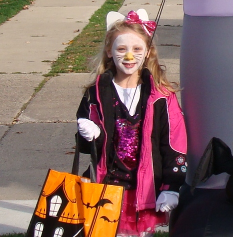 Grace loved her 'homemade' Hello Kitty costume!