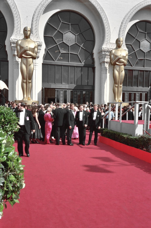 Recreate an Oscars red carpet with supplies from a local party store. 