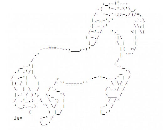 Year of the Horse: Happy New Year ASCII Text Art | hubpages