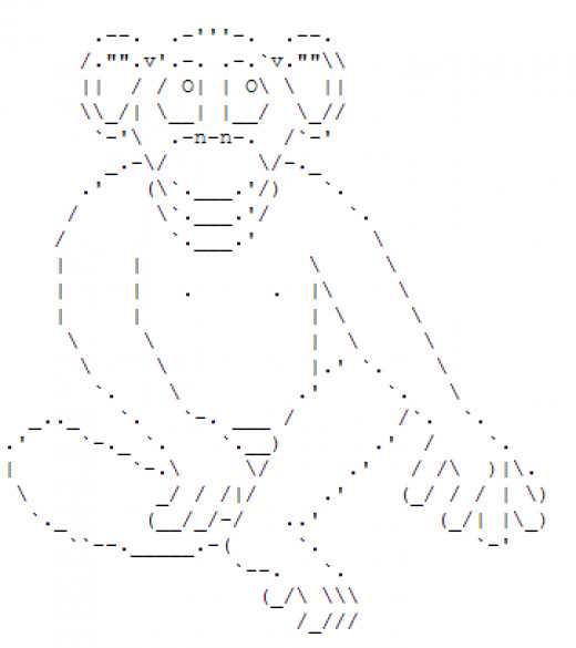 Year of the Monkey Happy New Year ASCII Text Art hubpages