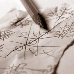 A piece of paper and a pen or pencil is all it takes for a quick round of tic tac toe.