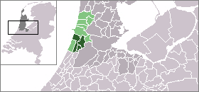 Map location of Haarlem, and district 