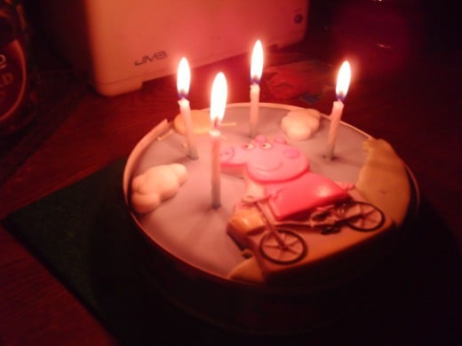 PEppa Pig da da da da da da oink!  It's my birthday george so get off my cake....Waaaahhhhhhhh!