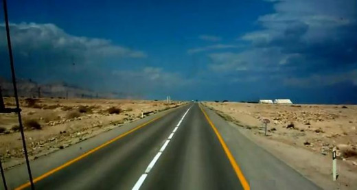 Lowest road in the world, Route 90 in Israel
