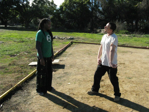 Glenn and Jamie demonstrate a Kenpo technique called Circling Destruction.