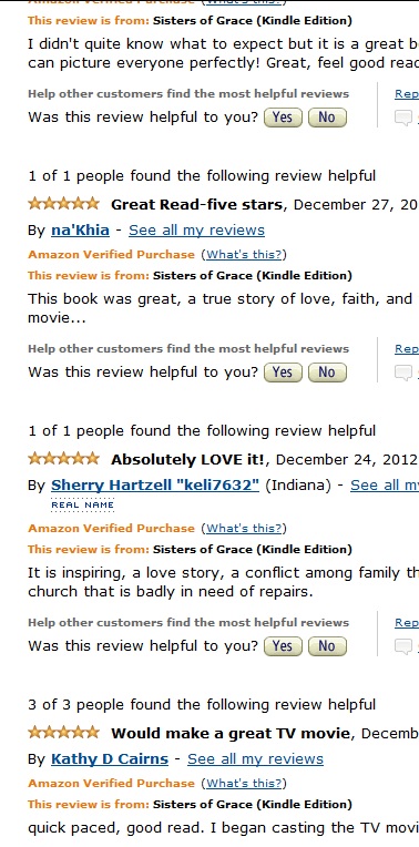 Reviews of the author’s Kindle titles have come exclusively from online sources, and the author is extremely happy to get them since most professional reviewers avoid reviewing e-books.