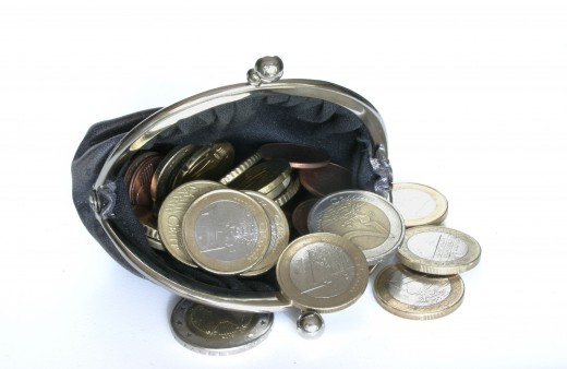 Euros in wallet
