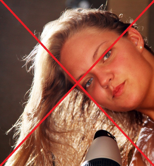 Do not use blow dryer.