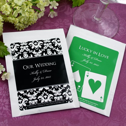 Personalized margarita favors make for a fun edible wedding favor