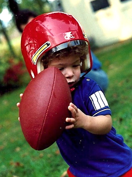 This young football fan probably won't regret watching the Super Bowl.