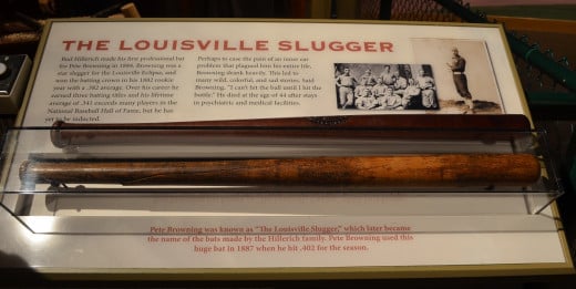 Pete Browning's bat, the original Louisville Slugger.