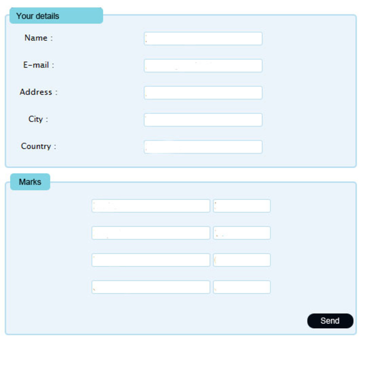 html form design assignment