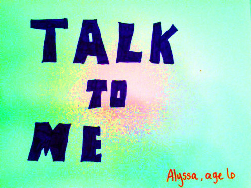 Message from a girl to her parents