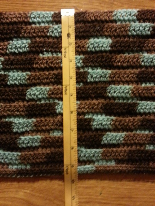 9.5" Patch of Shaded Yarn - 19 lines shaded yarn