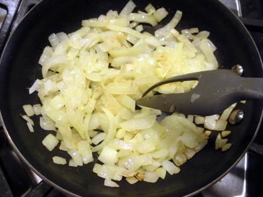Sauteé onions in olive oil until transparent. The Olive oil adds another level of flavor.