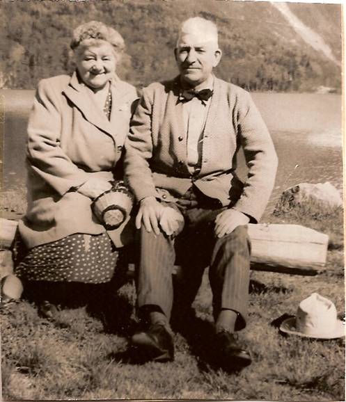 Grama Jensen and my grandfather posing for a picture in Montpelier, Vermont, in the the late 1950s.