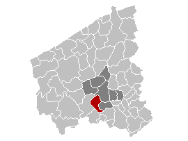 Map location of Moorslede municipality in West Flanders province