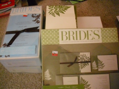 Pick up invitations at a craft store when they are on sale, and then print from home your wedding invitations.