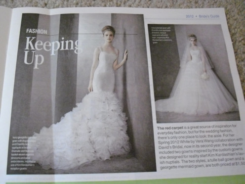 Wedding magazines give good ideas for current wedding trends.