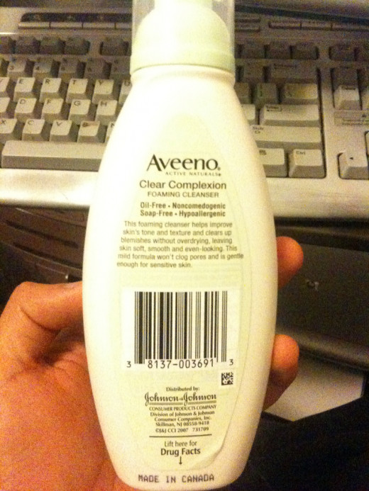 Aveeno Clear Complexion Foaming Cleanser - Back
