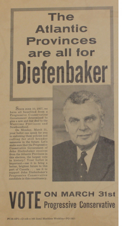  Election leaflet for Diefenbaker 1958