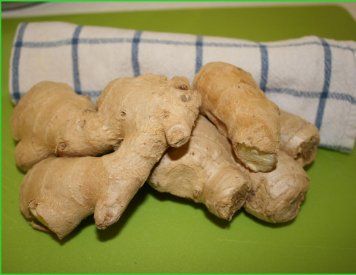 Two hands of ginger
