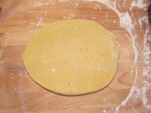 Rolled and ready for a pan.