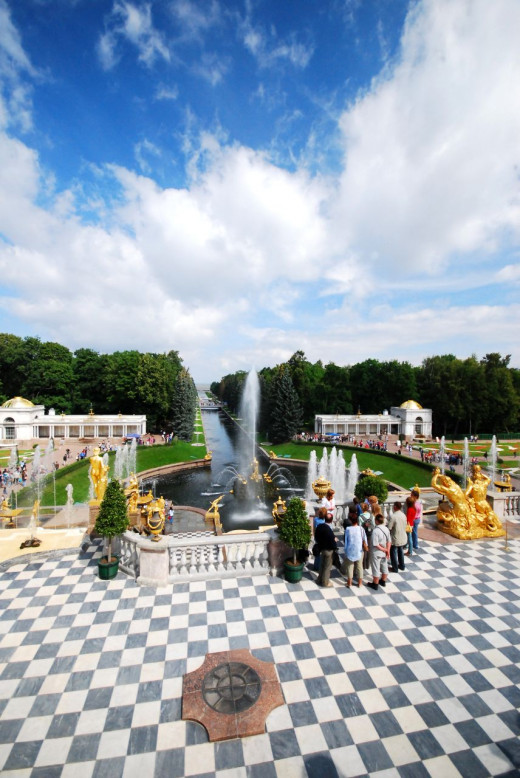 Peterhof Palace is a short boat ride from Saint Petersburg, a must see in the summer months.  
