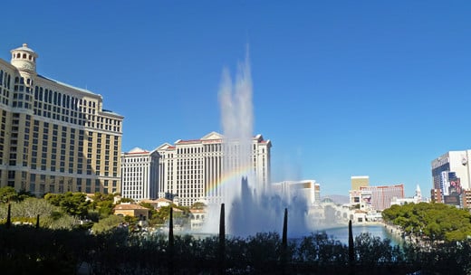 Bellagio lagoon and Dancing Waters