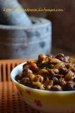 Kerala Style Spicy Kadala Curry : Chickpea curry