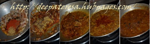 Preparing the kadala curry
