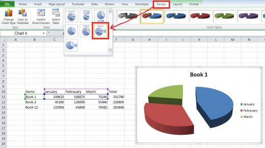 create pie chart with percentages excel