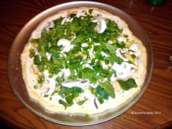 Green and White Pizza