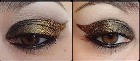Golden eye makeup perfect for that bridal or party look