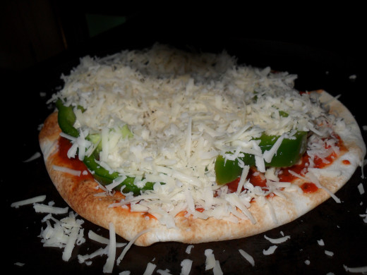 Add your toppings and cheese