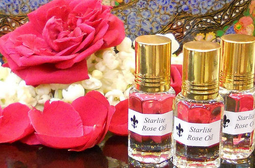 Rose-scented beauty products