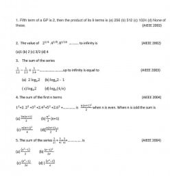 Test yourself with sequences and series- Practise for JEE MAIN from previous AIEEE papers