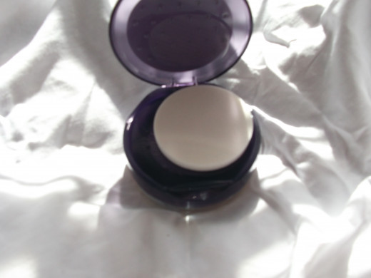 Covergirl + Olay Simply Ageless Foundation. The sponge applicator is shown here.