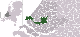 Map location of Rotterdam in The Netherlands 
